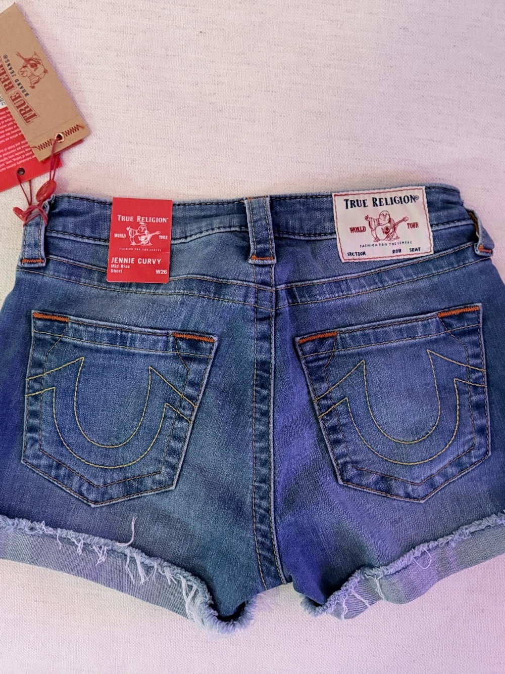 NWT True Religion Jennie Curvy Shorts Size 26.